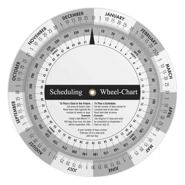 circular calendar wheel template