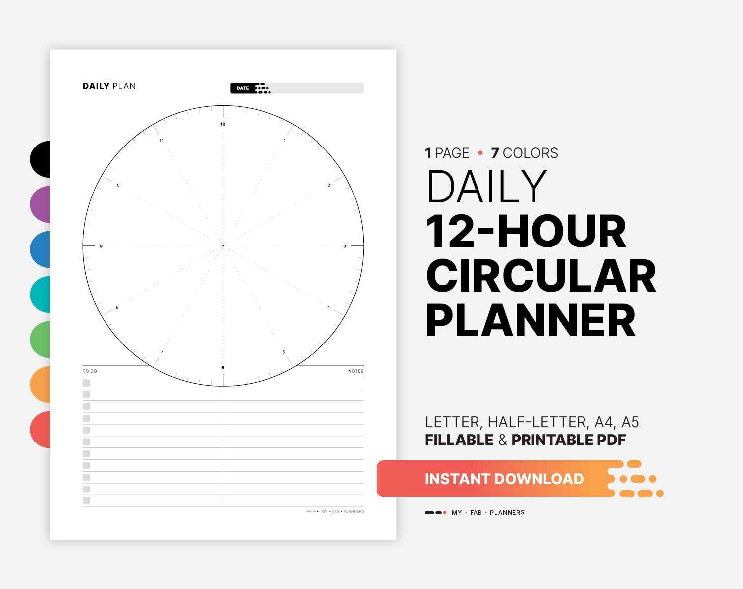 circular calendar wheel template