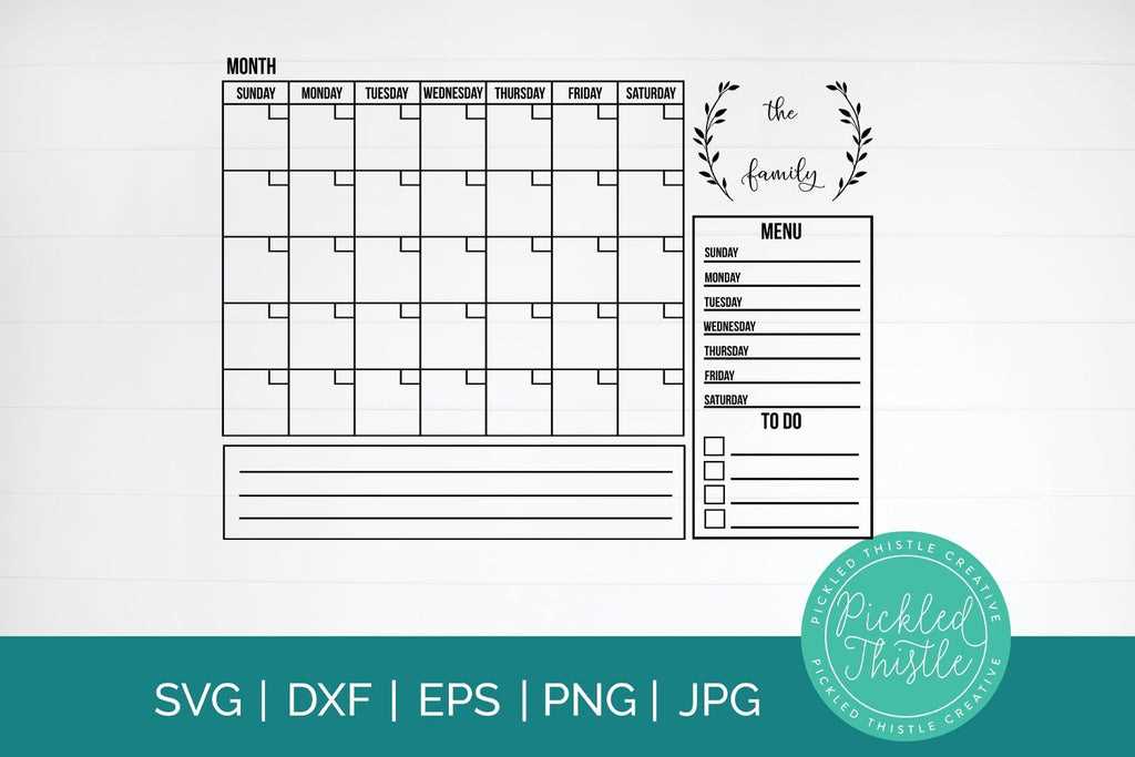 calendar template svg