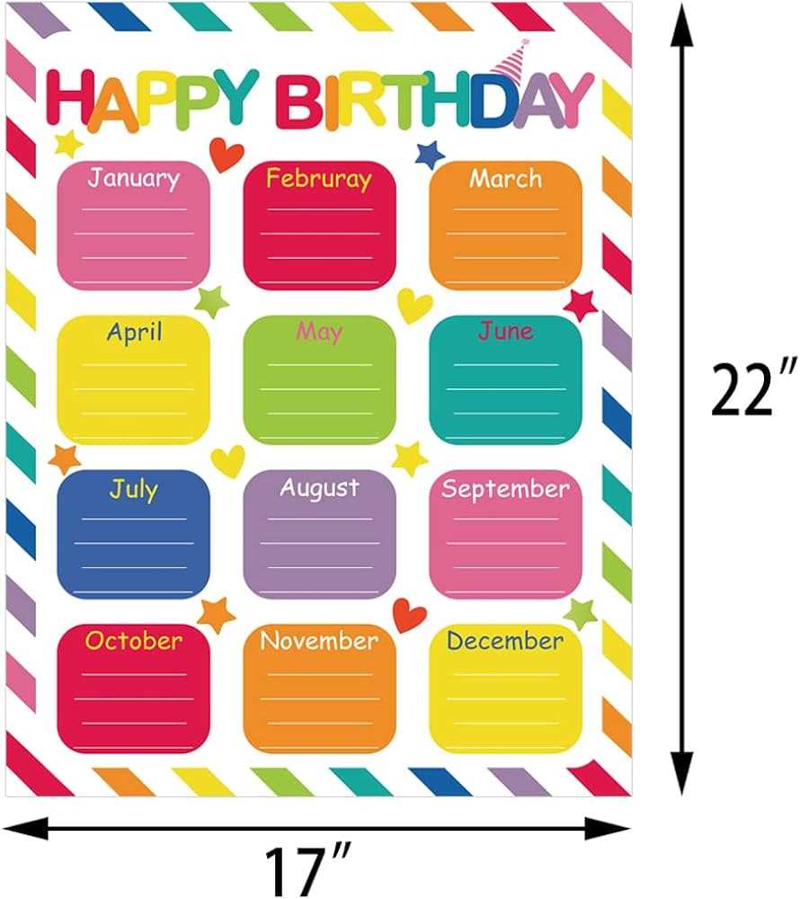 classroom birthday calendar template