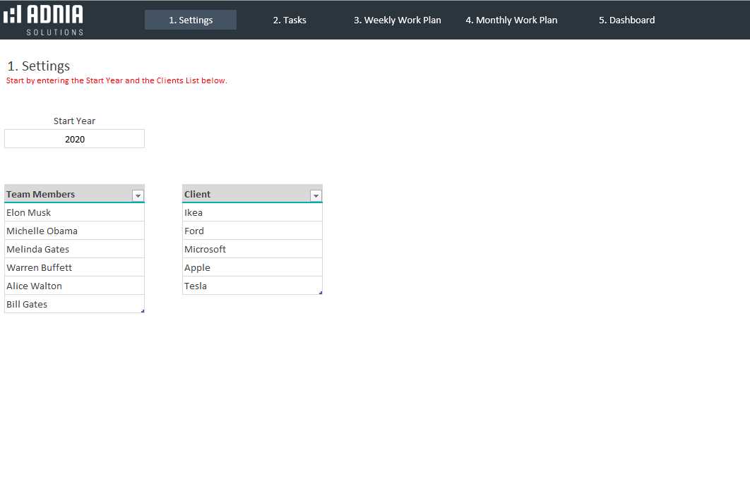 client calendar template