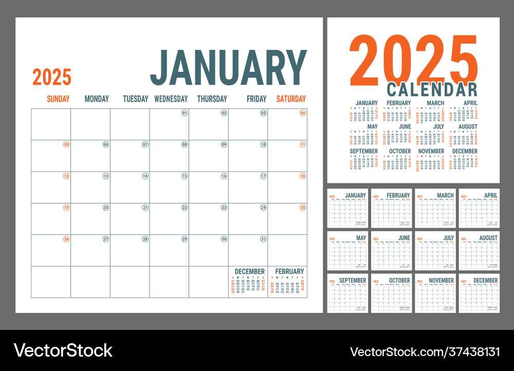 calendar 2025 planner template