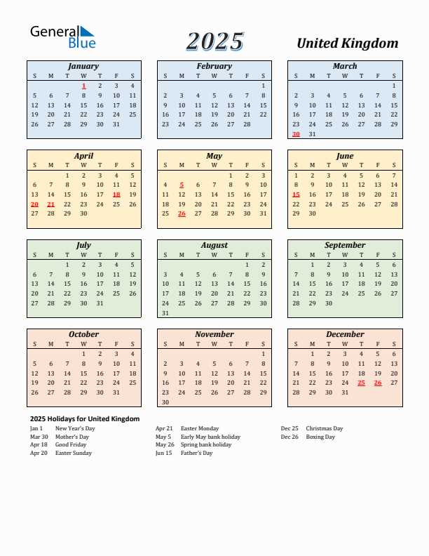 leave calendar 2025 template