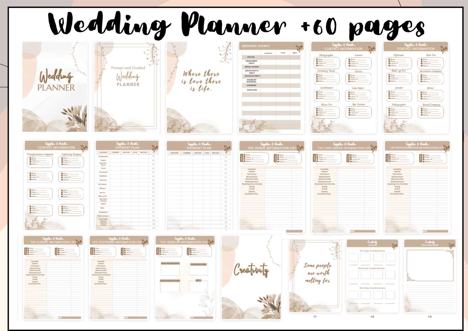 wedding planning calendar template