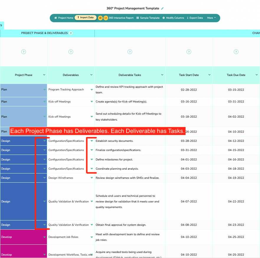 free project management calendar template