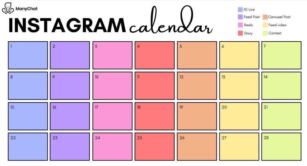 color coded calendar template