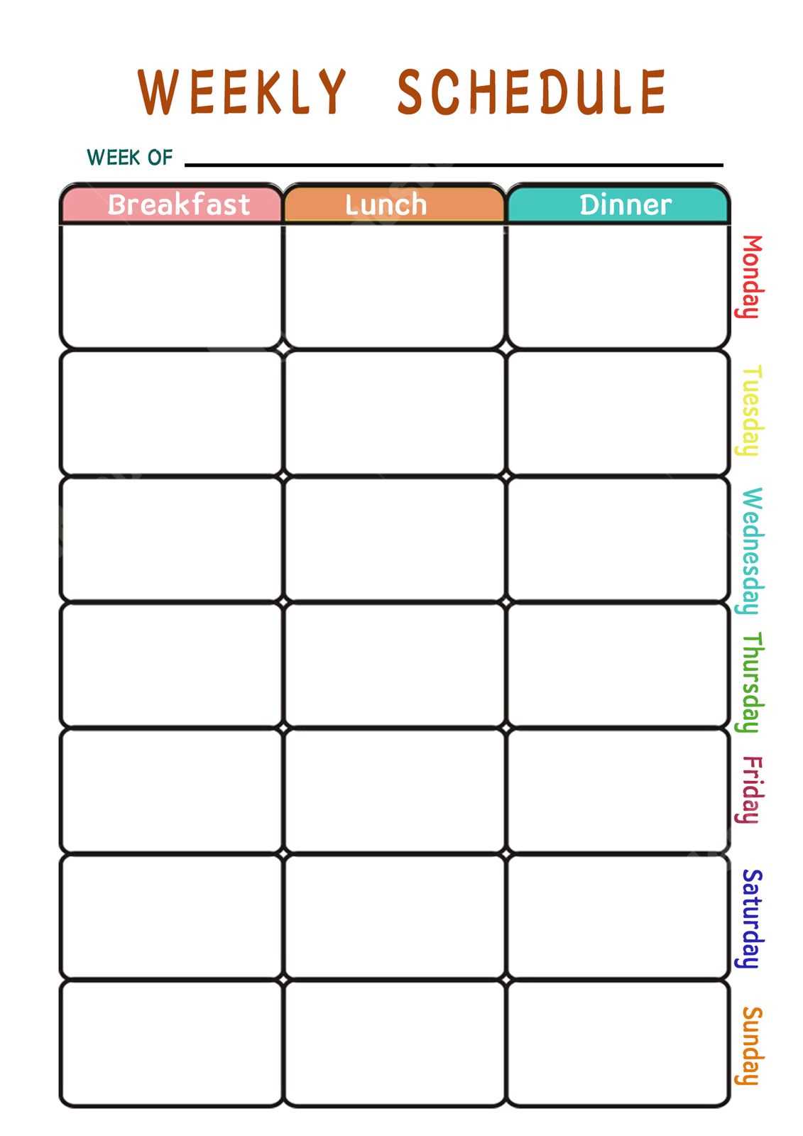 color coded calendar template