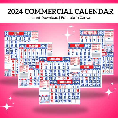 commercial calendar template