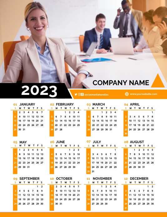 company calendar template