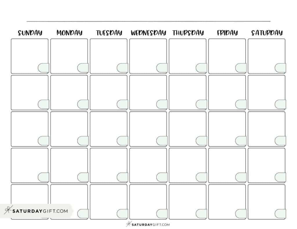 continuous calendar template