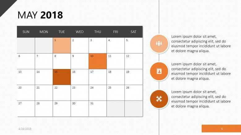 calendar template ppt