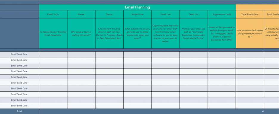 crm calendar template