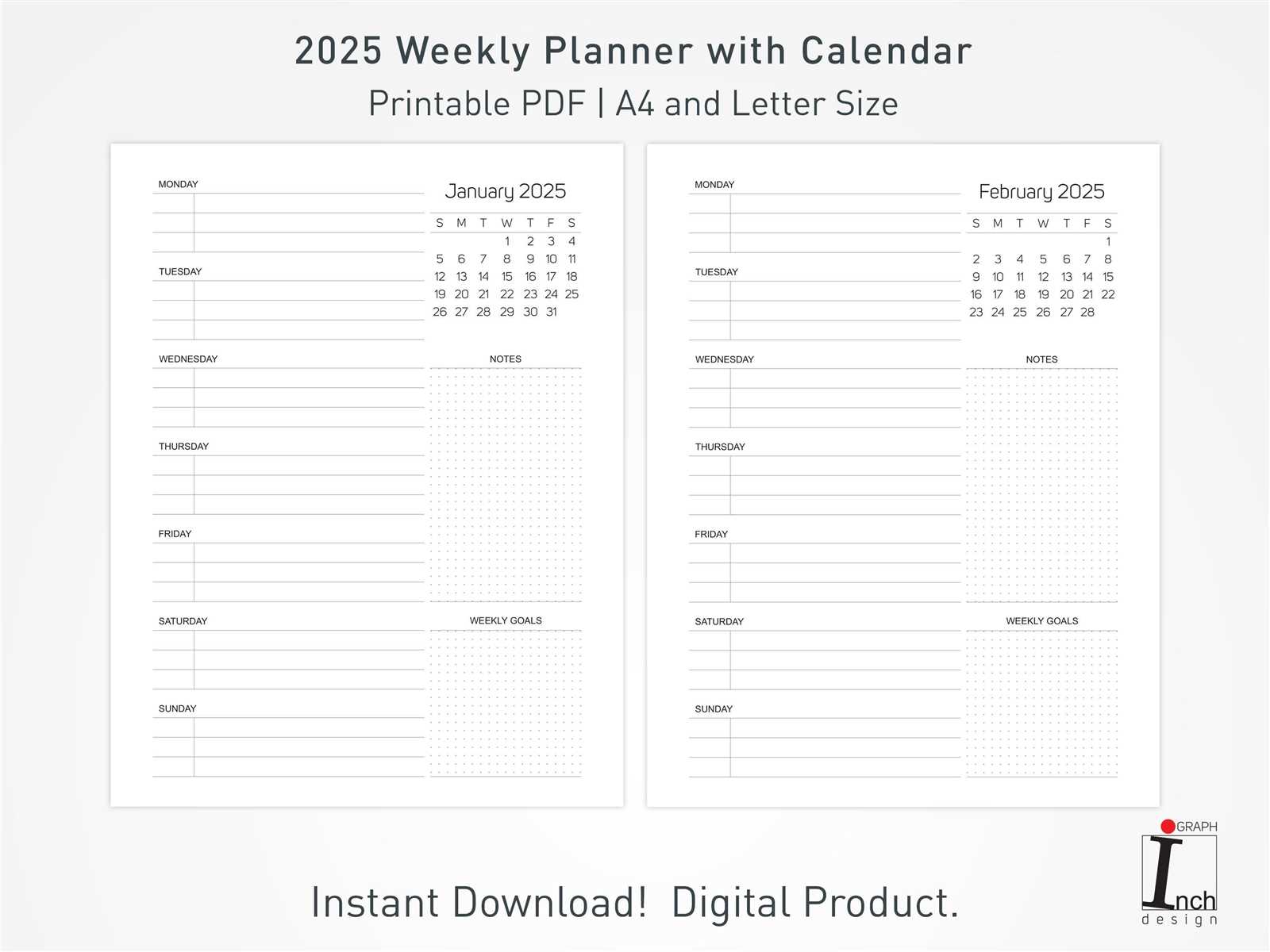 weekly calendar template 2026