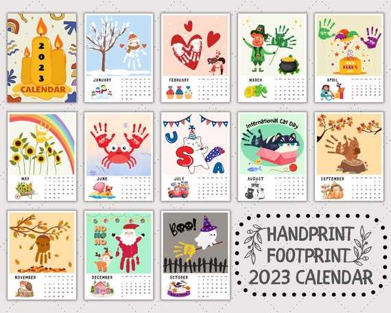 free handprint calendar template