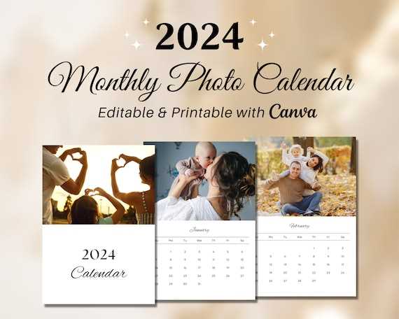 custom photo calendar template