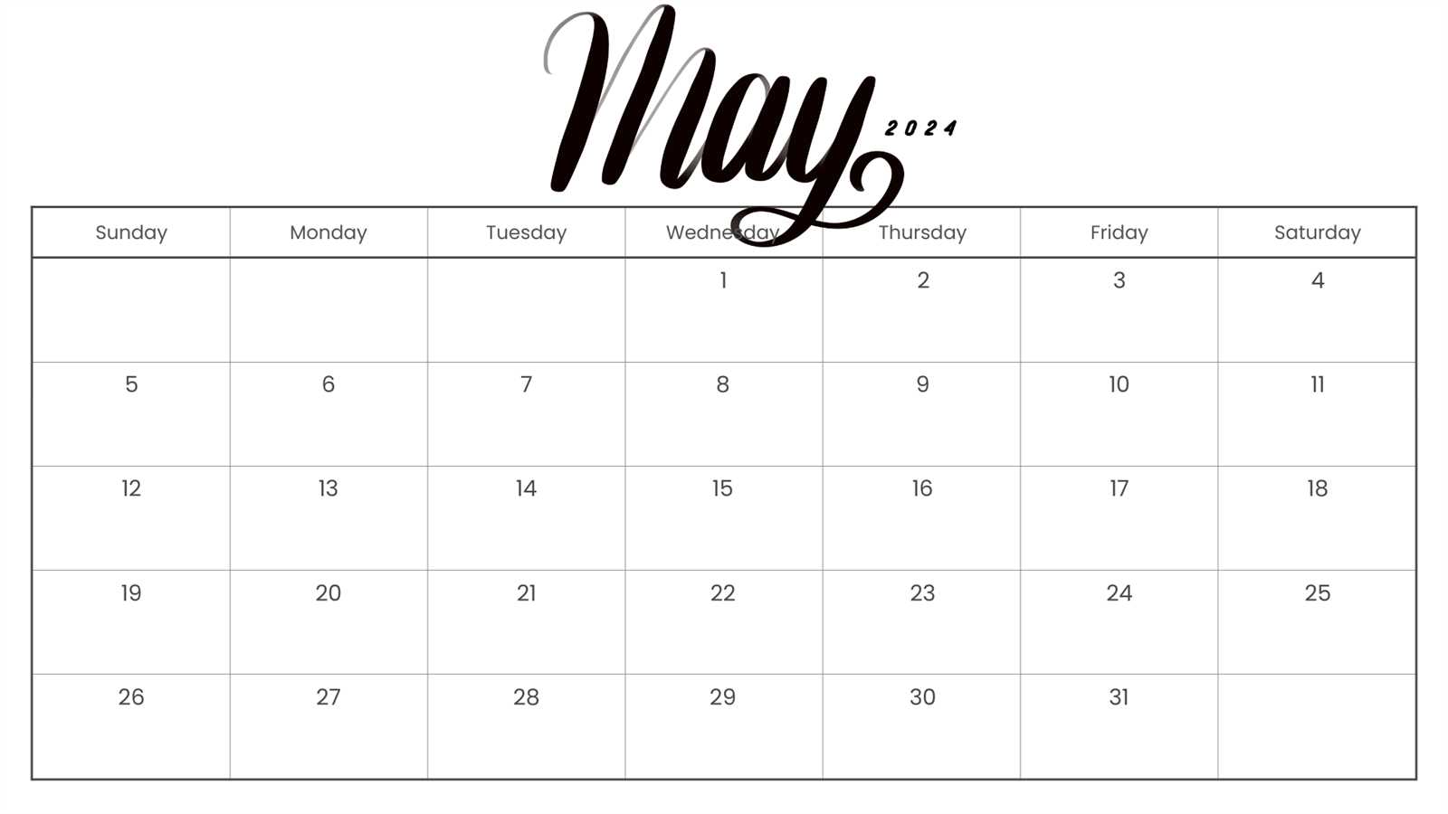 cute may calendar template