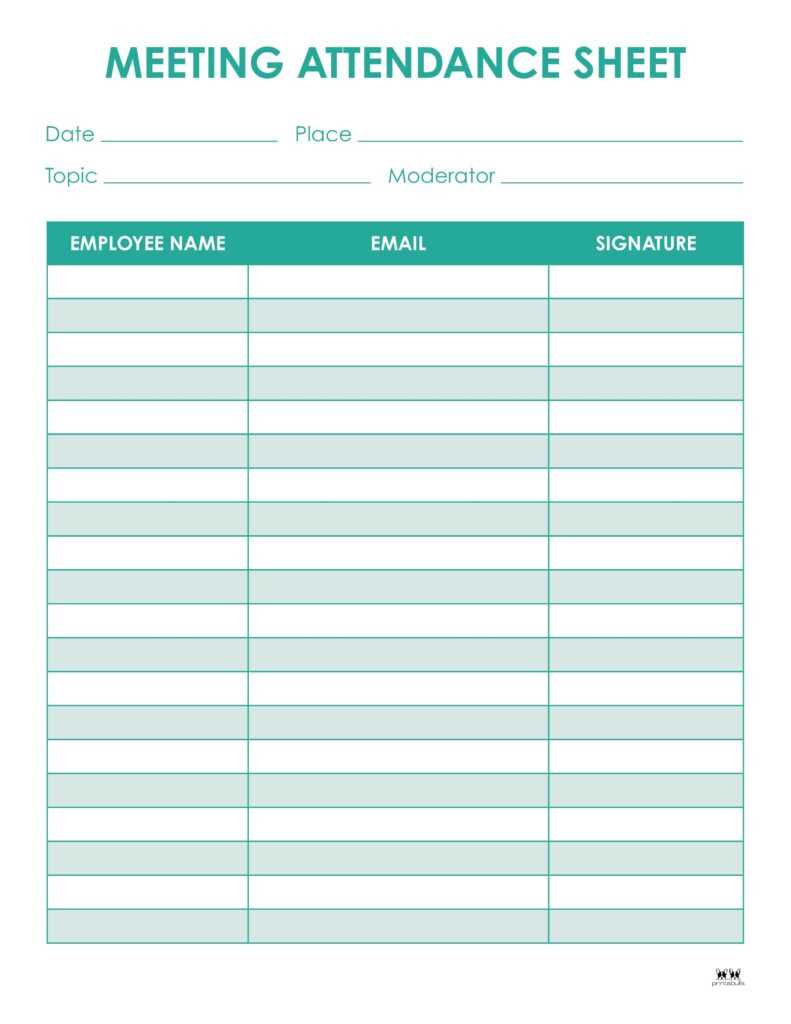 free employee attendance calendar template