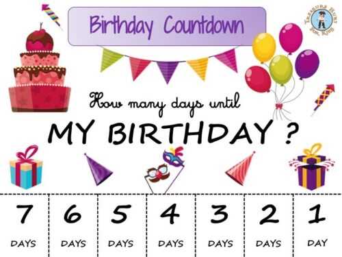 birthday countdown calendar template