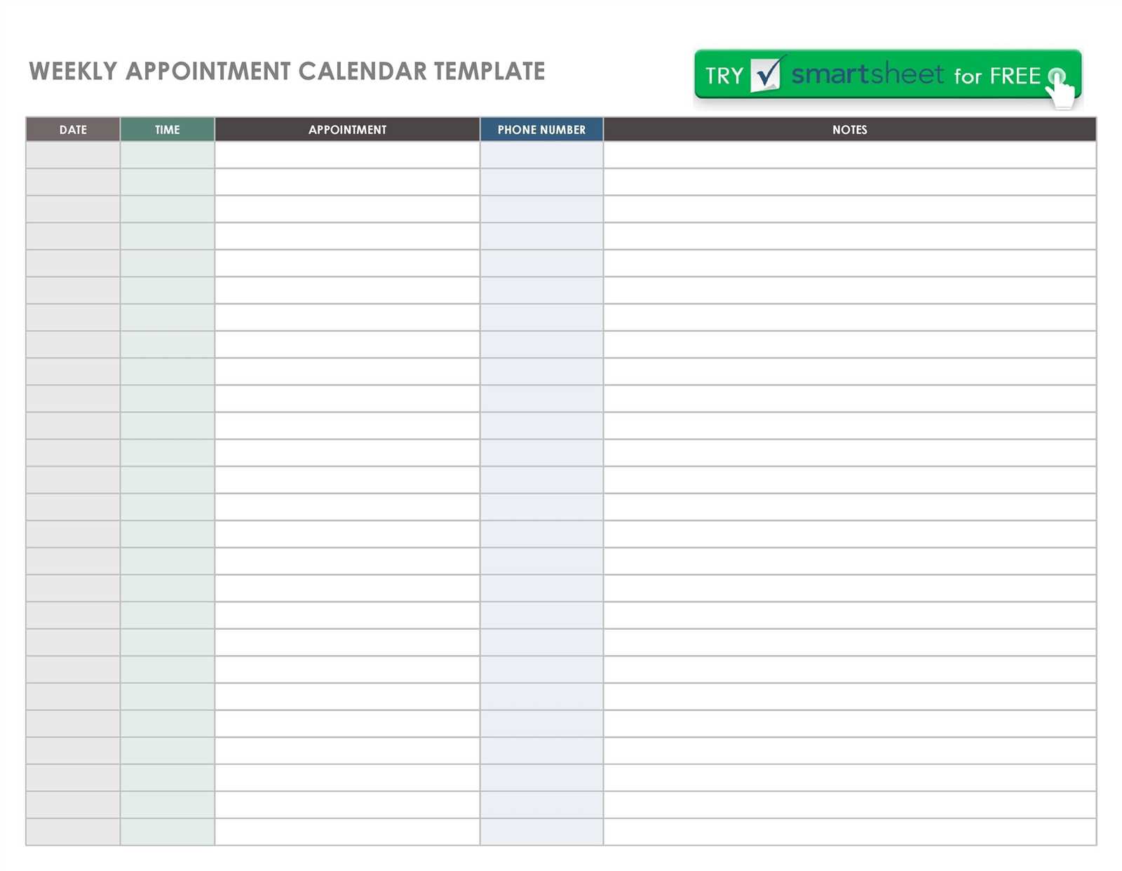 calendar template time and date