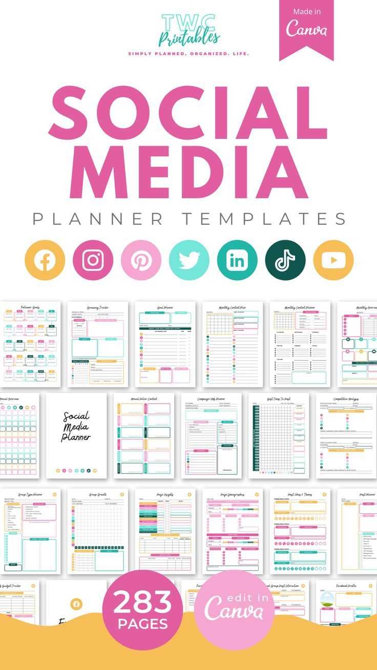 canva social media calendar template