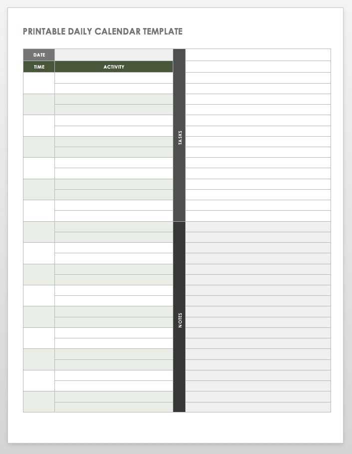 daily appointment calendar template free