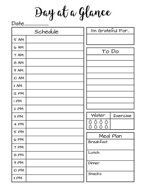 daily calendar journal template