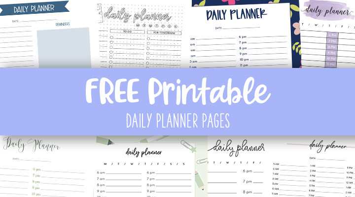 daily calendar printable template