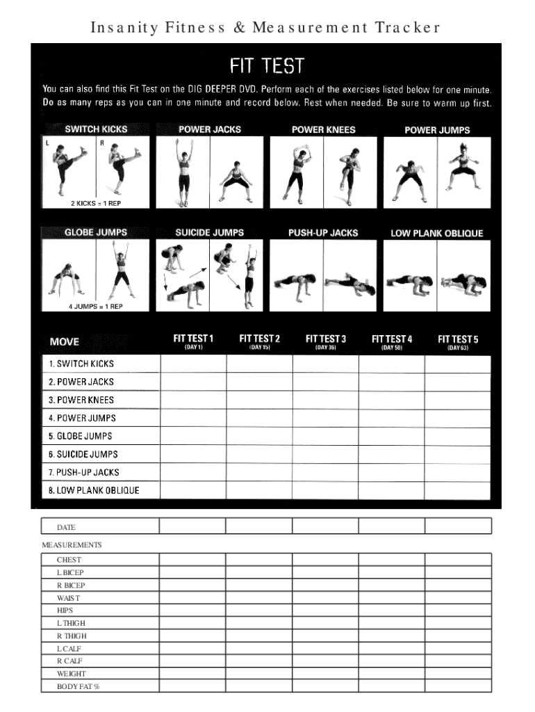 daily workout calendar template