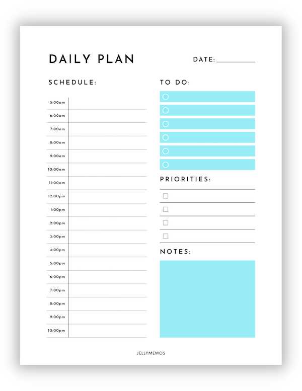 day calendar template with times