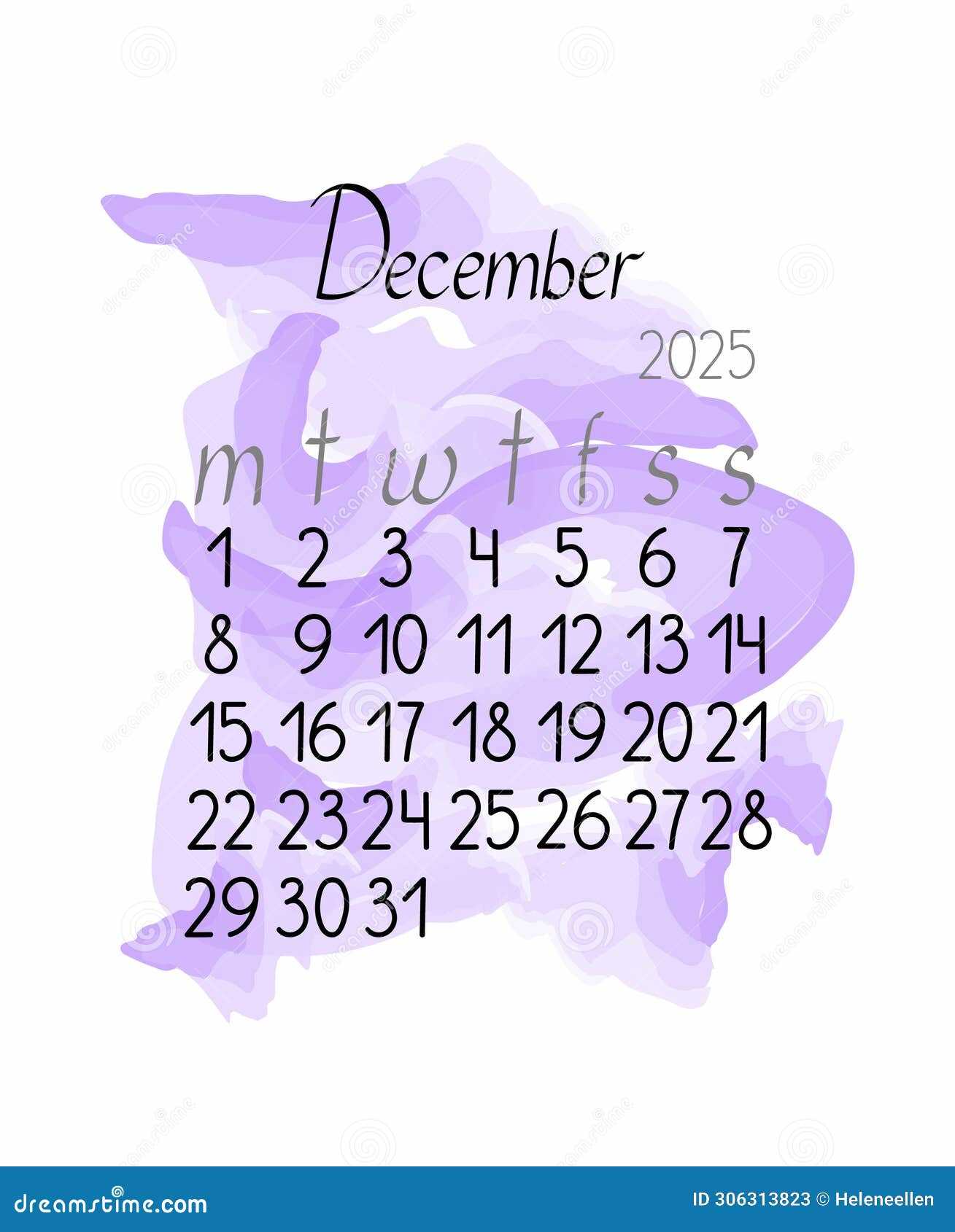 december 2025 calendar template printable