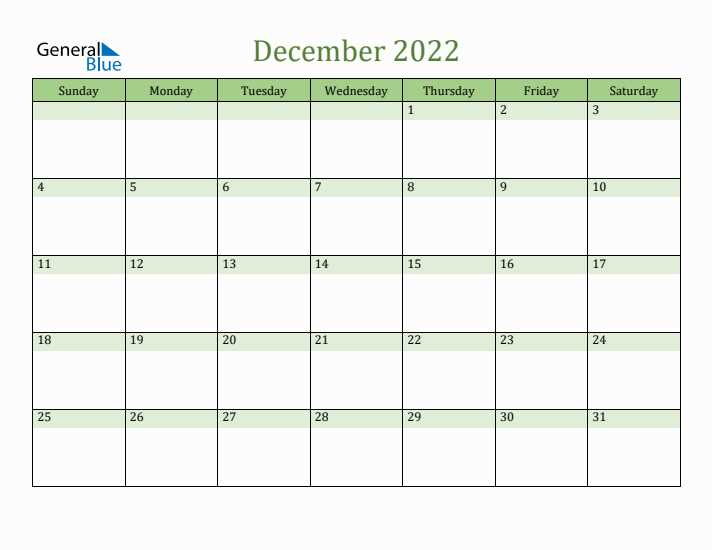 december holiday calendar template