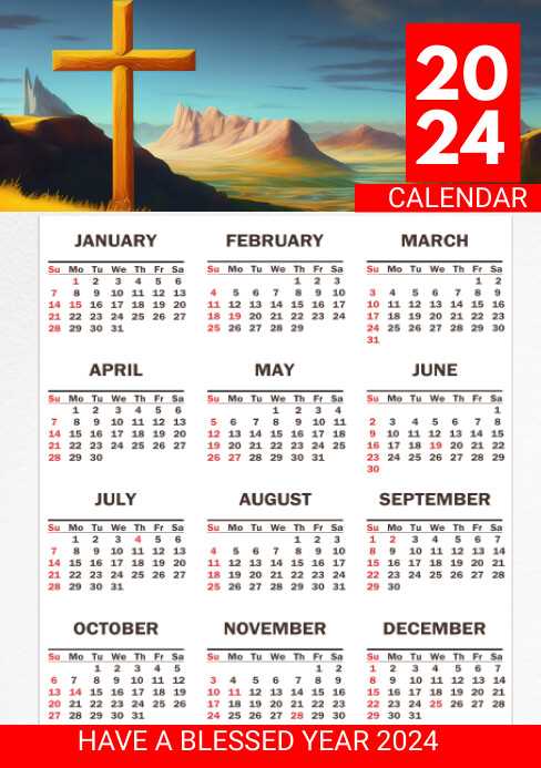 design a template for a calendar