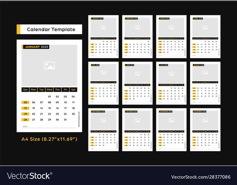 design a template for a calendar