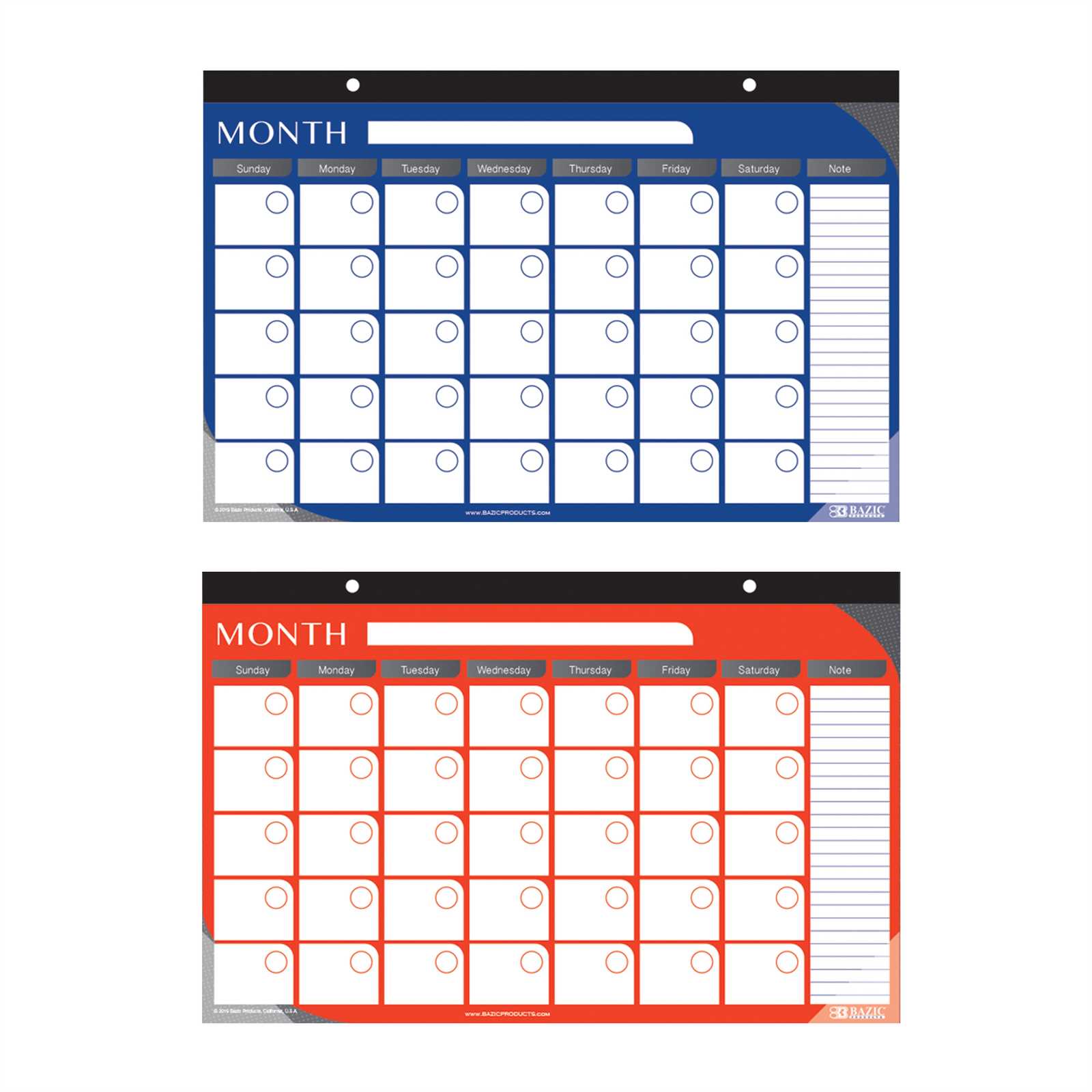 desk pad calendar template