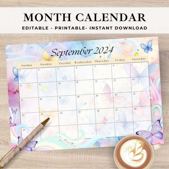 september calender template