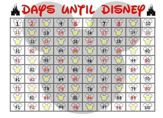 disney countdown calendar template