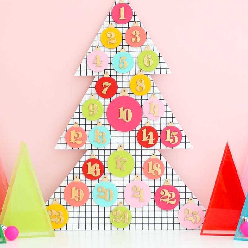 diy christmas bulb advent calendar template