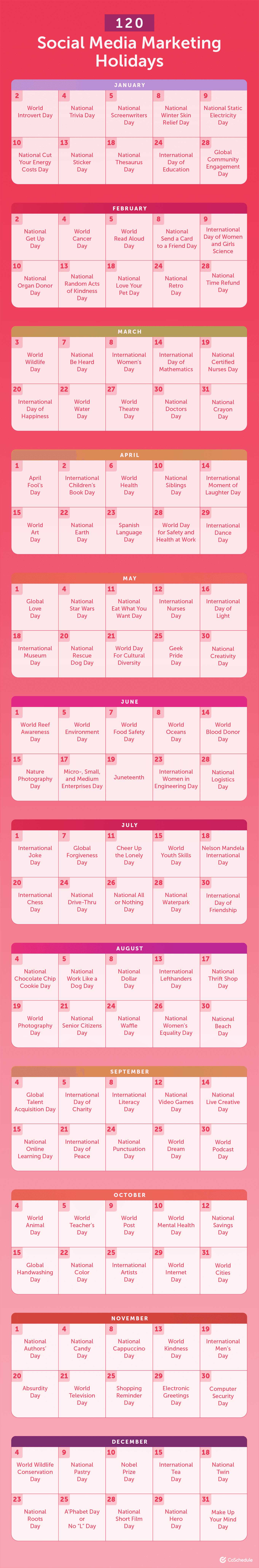 instagram calendar template