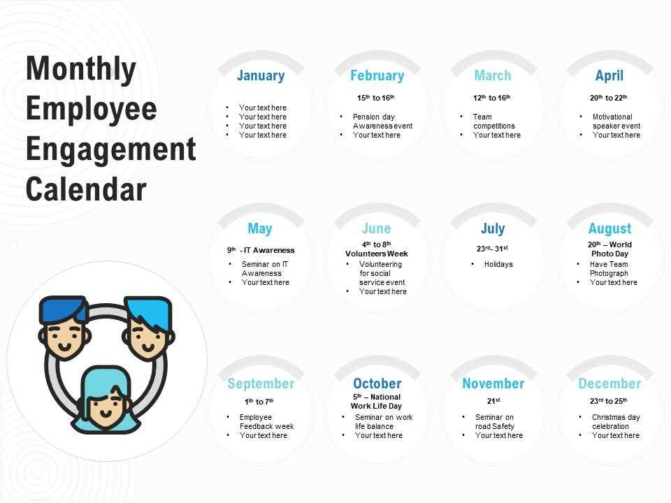 employee engagement calendar 2025 template