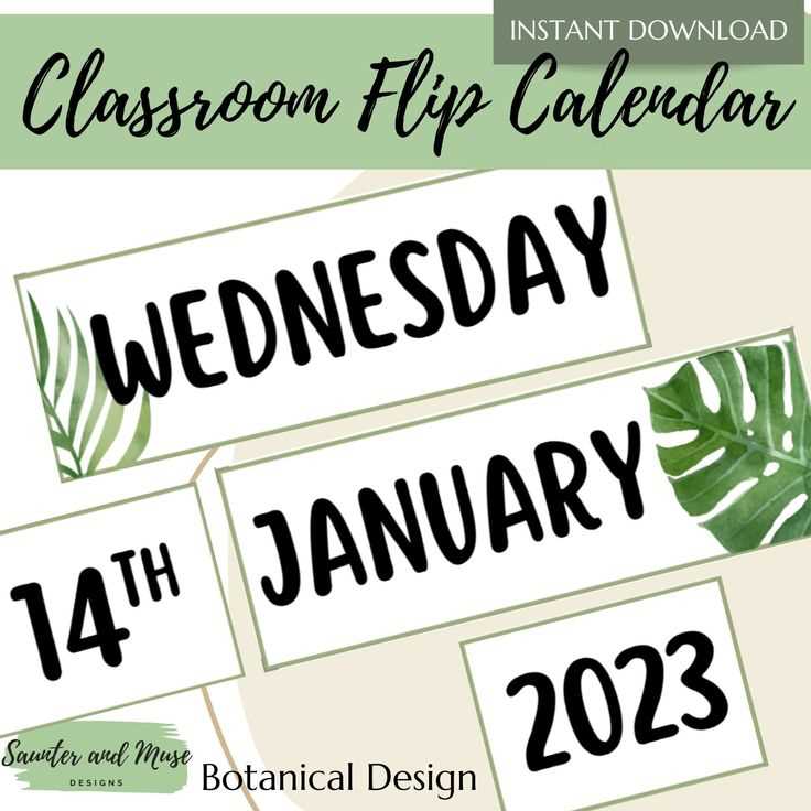 flip calendar template free