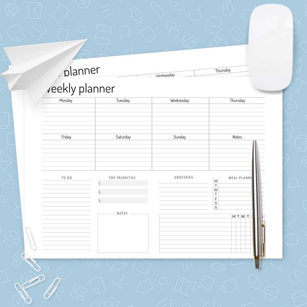 download weekly calendar template