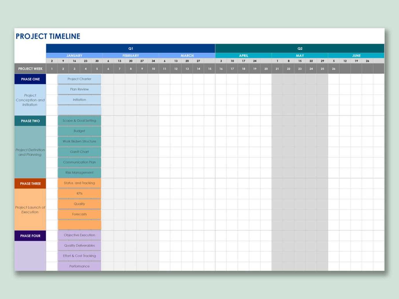 calendar timeline template free