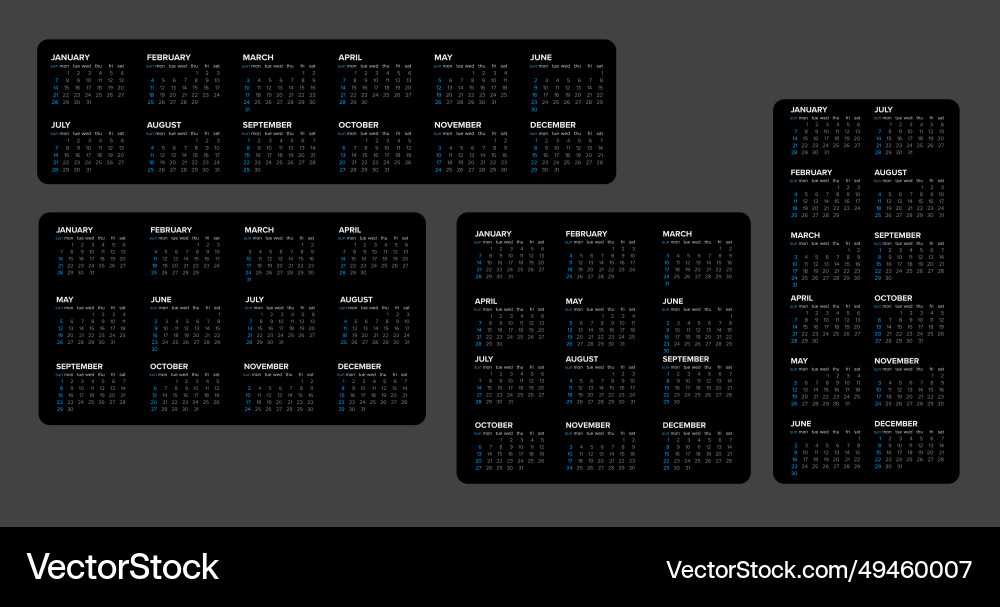 whole year calendar template