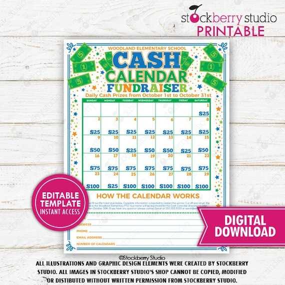 fundraising calendar template free