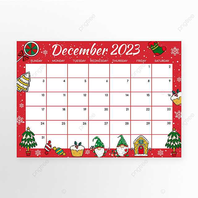 printable december calendar template