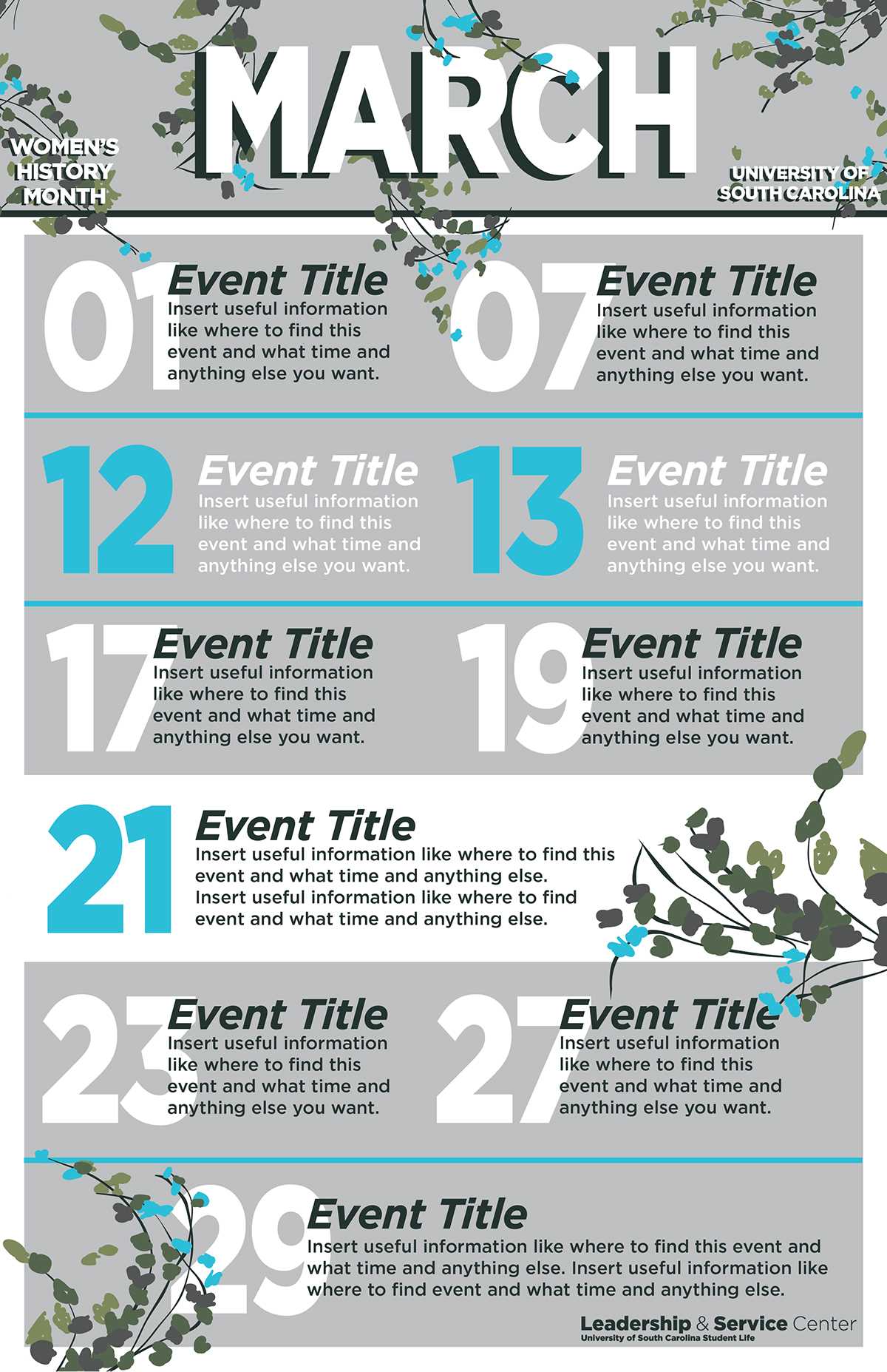 calendar events template