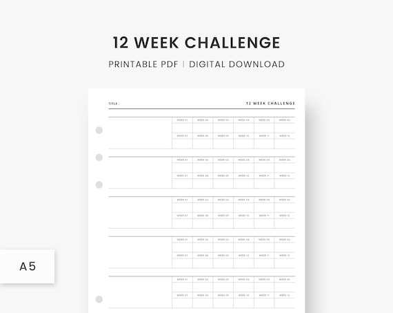 printable 12 week calendar template