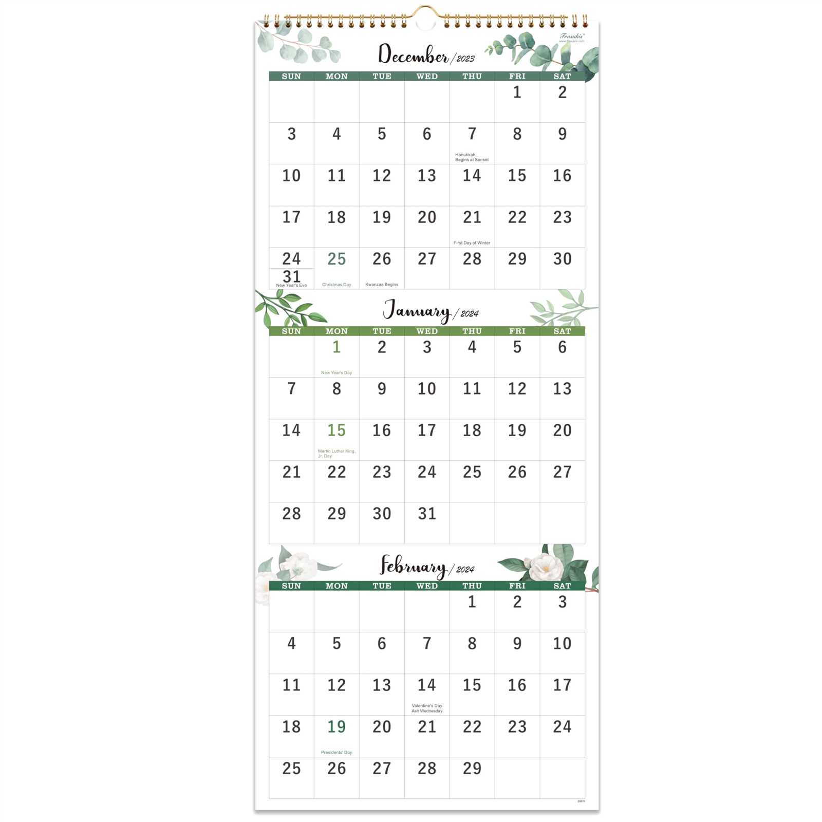 3 month calendar template 2026