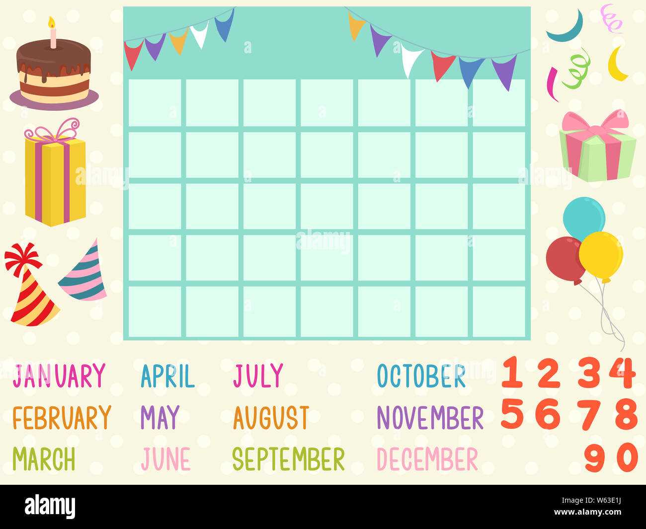 calendar template by month