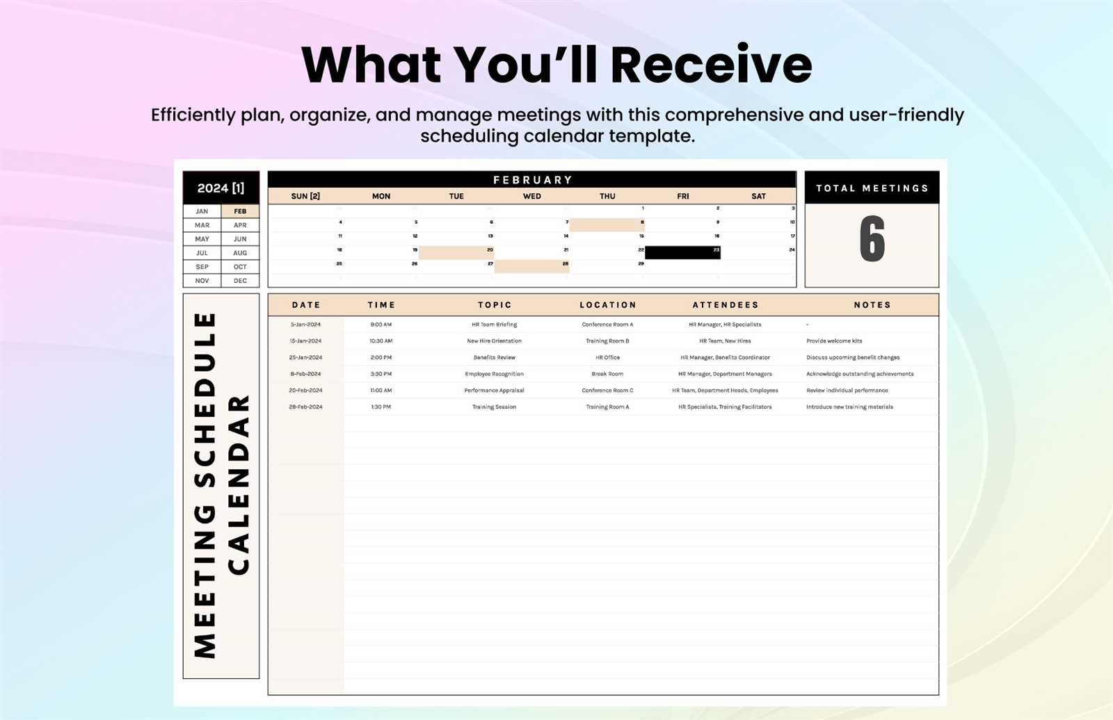 governance calendar template